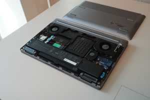 Check out this HP workstation laptop with 4 DIMM and M.2 slots