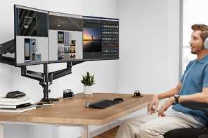 Upgrade your desk with this triple monitor arm mount, now 20% off