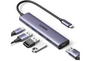 Turn 1 laptop port into 5 (including 4K HDMI) with this $10 gadget